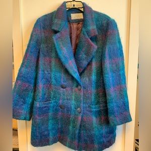 Vintage mohair plaid jacket